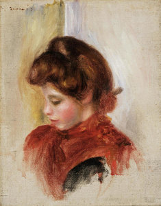 Pierre-Auguste Renoir - Girl in a Red Scarf, c. 1884