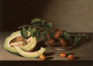 Margaretta Angelica Peale - Melon, Cherries and Plums, 1836