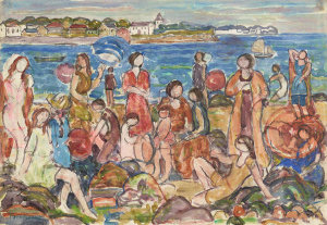 Maurice B. Prendergast - Bathers, New England, c. 1916-1919
