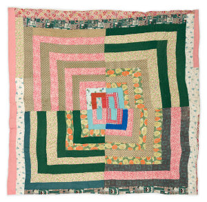 Delia Bennett - Housetop: Fractured-Medallion Variation Quilt, c. 1955