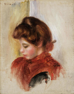 Pierre-Auguste Renoir - Girl in a Red Scarf, c. 1884