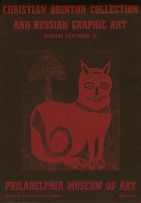 PMA exhibition poster - Russian Graphic Art, Christian Brinton Collection, 1941-1942