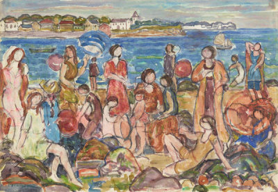 Maurice B. Prendergast - Bathers, New England, c. 1916-1919