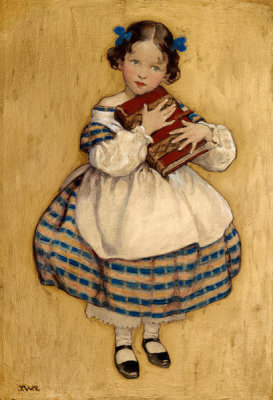 Jessie Willcox Smith - Cover illustration for A Child's Book of Old Verses, c. 1910
