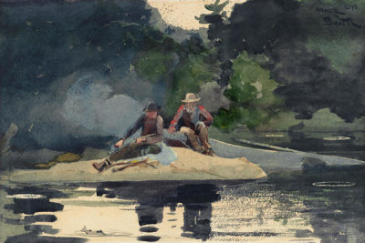 Winslow Homer - Building a Smudge, 1891