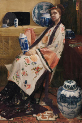 James Abbott McNeill Whistler - Purple and Rose: The Lange Leizen of the Six Marks, 1864