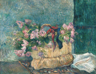 Paul Gauguin - Still Life with Moss Roses in a Basket, c. 1884-1885