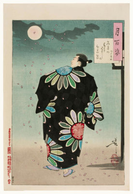 Tsukioka Yoshitoshi - Fukami Jikyū in the Yoshiwara Entertainment District, 1886