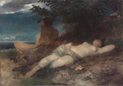 Arnold Böcklin - Nymph and Satyr, 1871