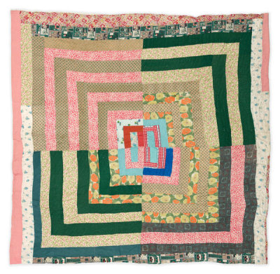 Delia Bennett - Housetop: Fractured-Medallion Variation Quilt, c. 1955
