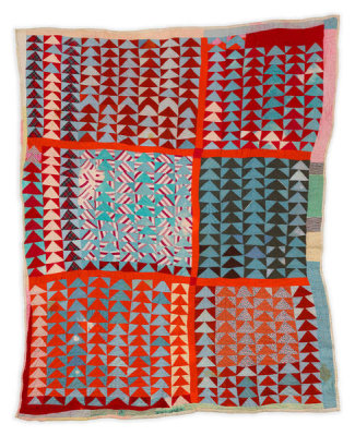 Annie E. Pettway - Flying Geese Variation Quilt, c. 1935